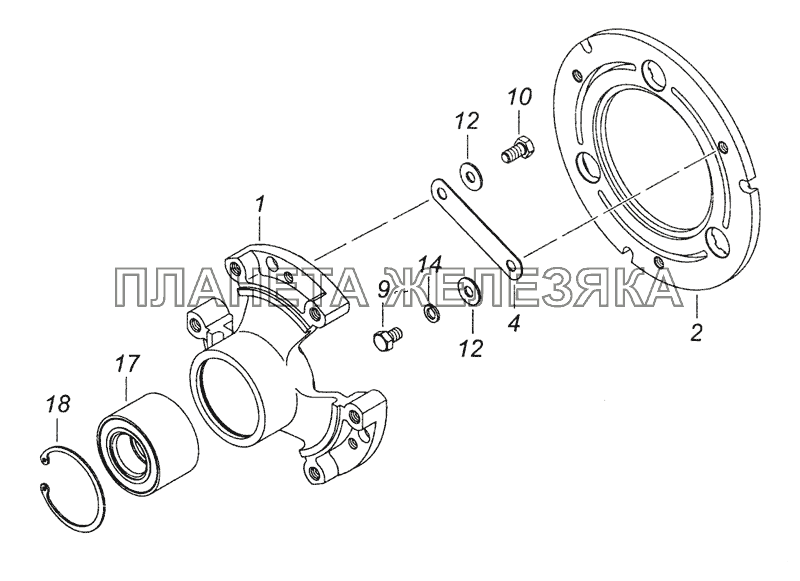 740.30-1317520 Ступица вентилятора с фрикционным диском КамАЗ-6522 (Euro-2, 3)